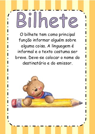 Genero-textual-bilhete — SÓ ESCOLA