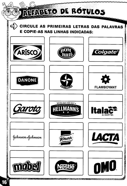 Plano de Aula para trabalhar o alfabeto - Sugestões de Atividades para imprimir.