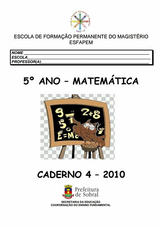 Caderno de Atividades de Matemática para 5 ano para imprimir.