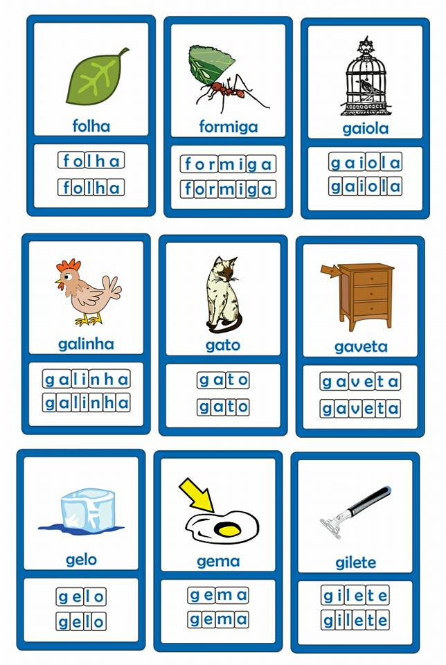 Alfabeto Silábico: Fichas para Imprimir