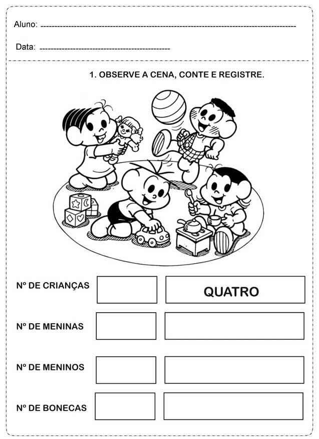 Atividades para o dia das crianças - 12 de Outubro - Baixe em PDF.