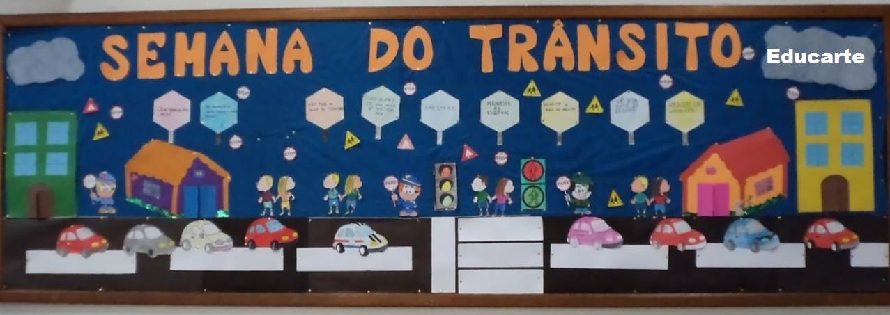 Ideias diversas para Semana do Trânsito na escola: Murais e Painéis.