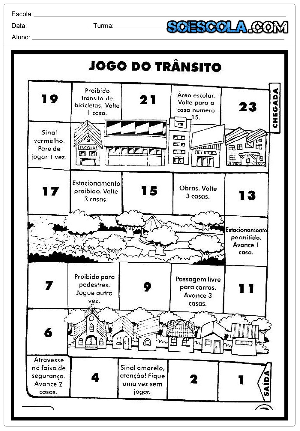 Jogo das placas de trânsito/Semana do trânsito/Jogo educativo do