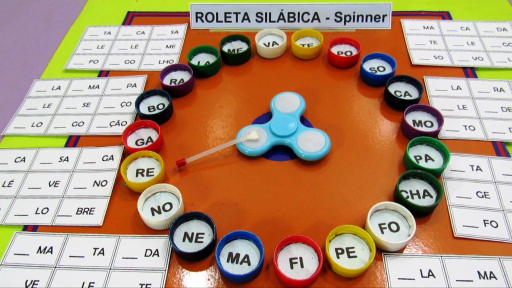 Roleta Silábica com Spinner: Jogo para alfabetização.