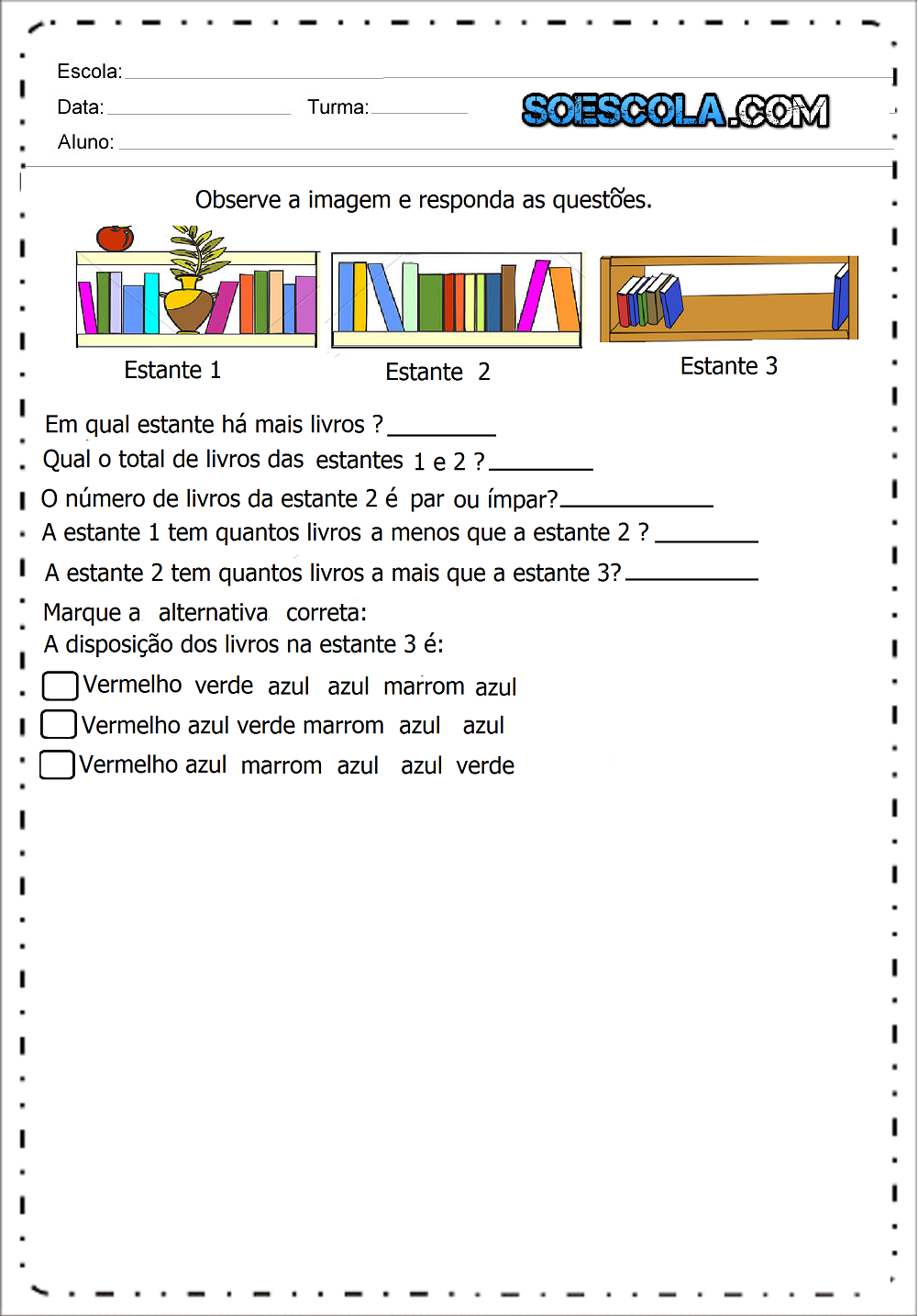 8 Atividades de Matemática 2 ano – Para Imprimir – Ensino Fundamental.