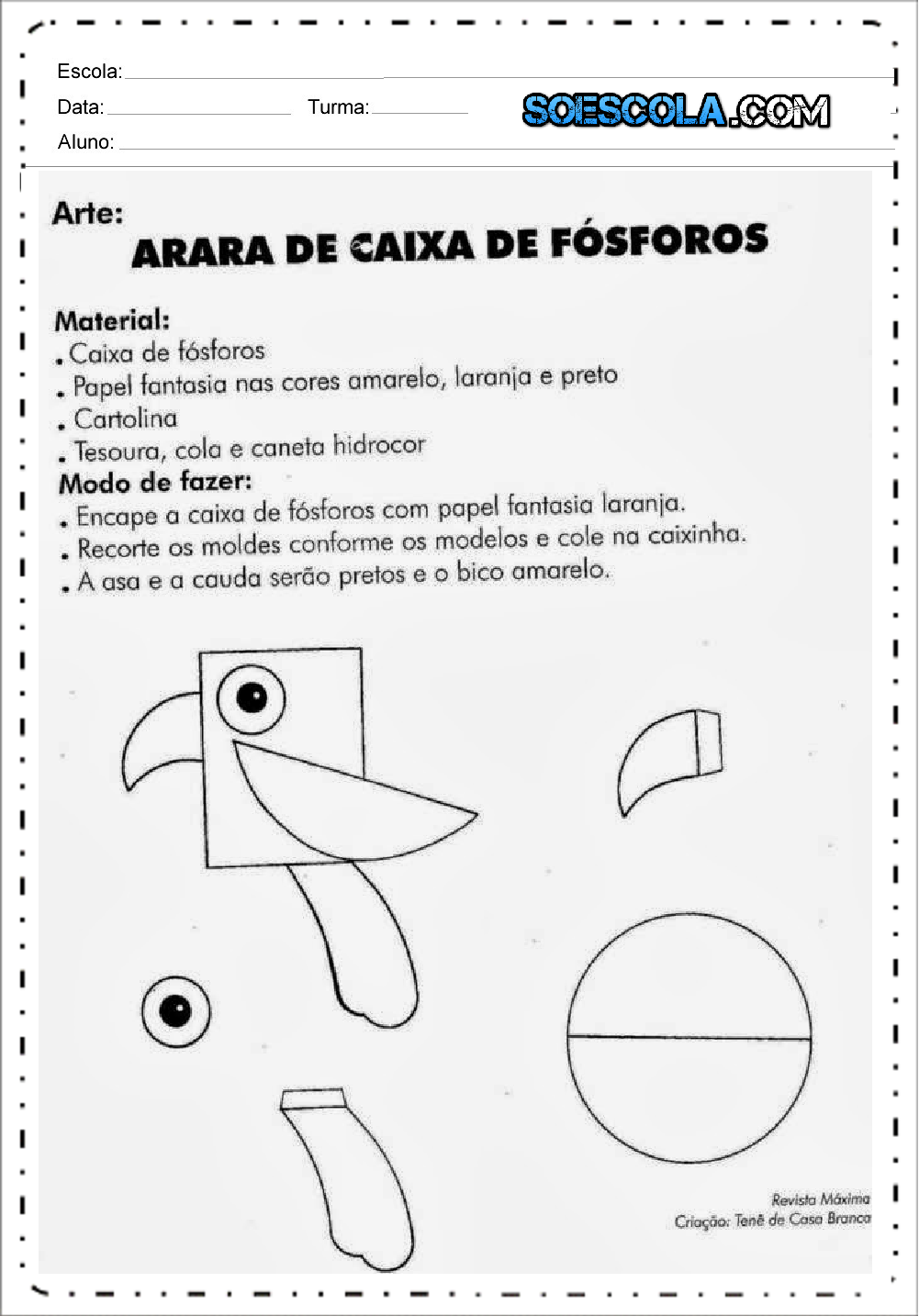 8 Atividades de Artes 1 ano- Para Imprimir.