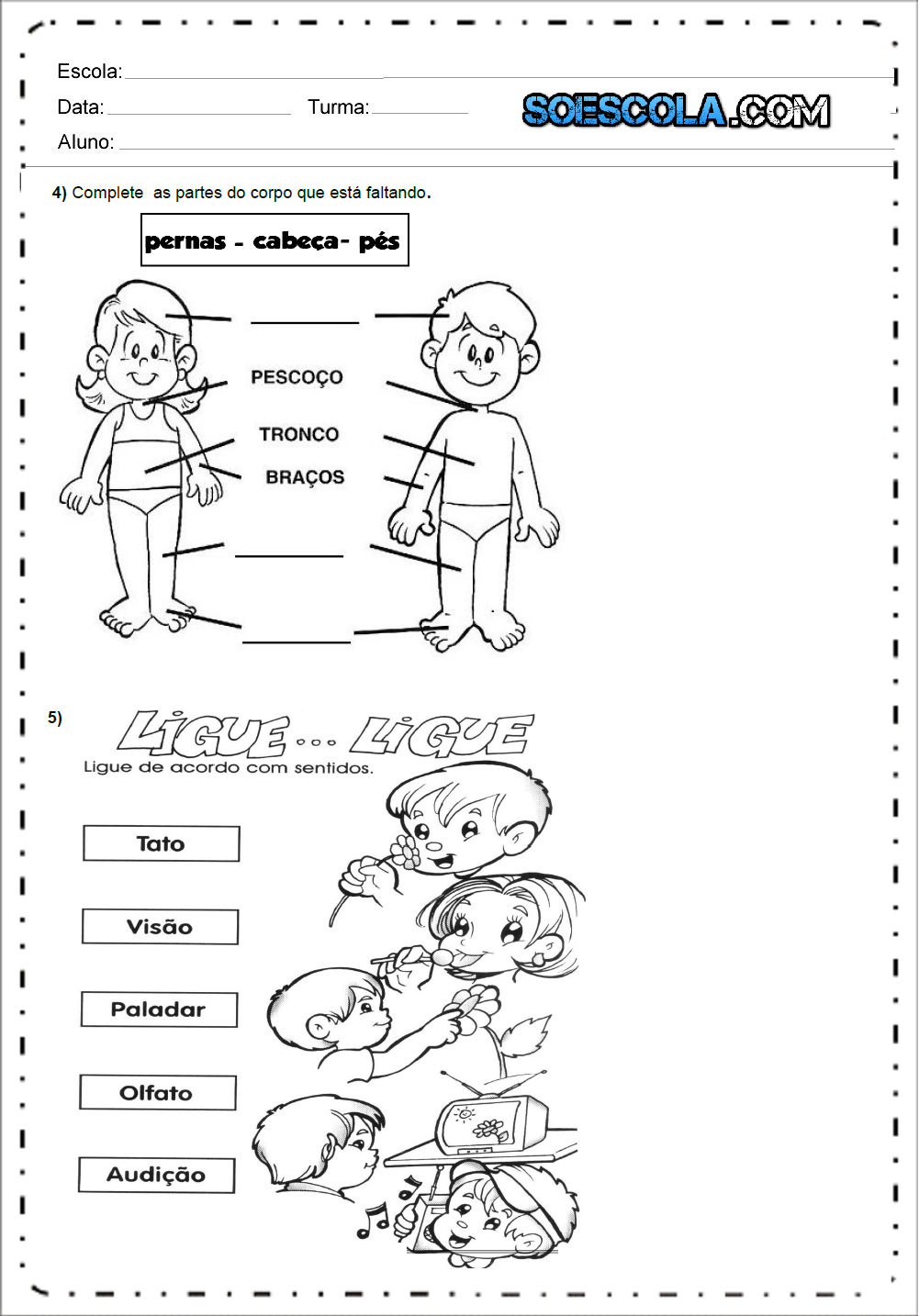 Atividades de Ciências 1 ano - Ensino Fundamental - Para Imprimir.