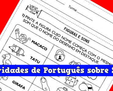 Atividades de Português sobre Sons - Atividades Educativas para Imprimir.