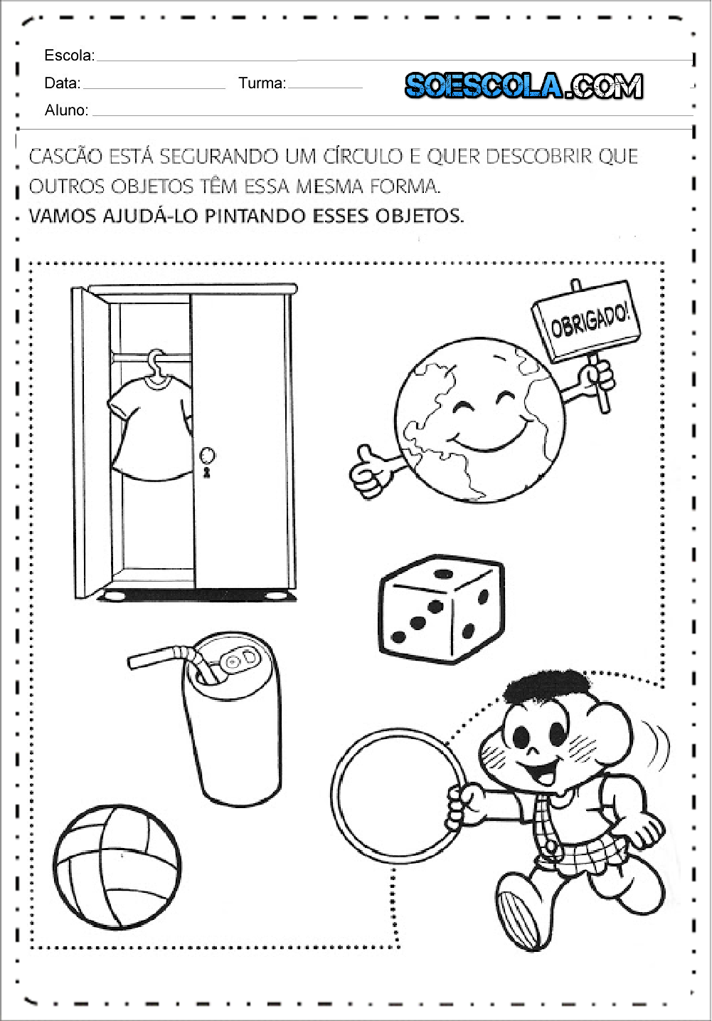 Atividades Formas Geométricas para imprimir - Baixe em PDF.