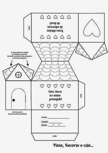 Moldes de Casa para Maquetes - Para Imprimir.