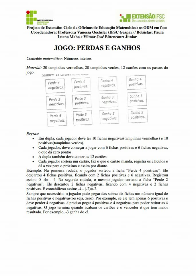 OFICINA DE JOGOS APOSTILA DO PROFESSOR EM PDF - IMPRIMIR.