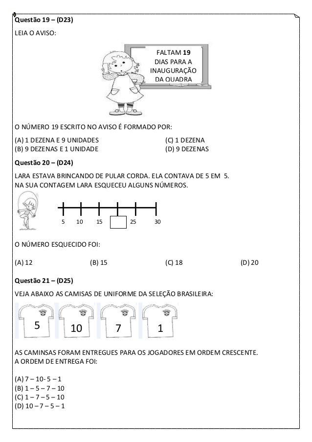 2º Simuladinho de Matemática - 2º Ano