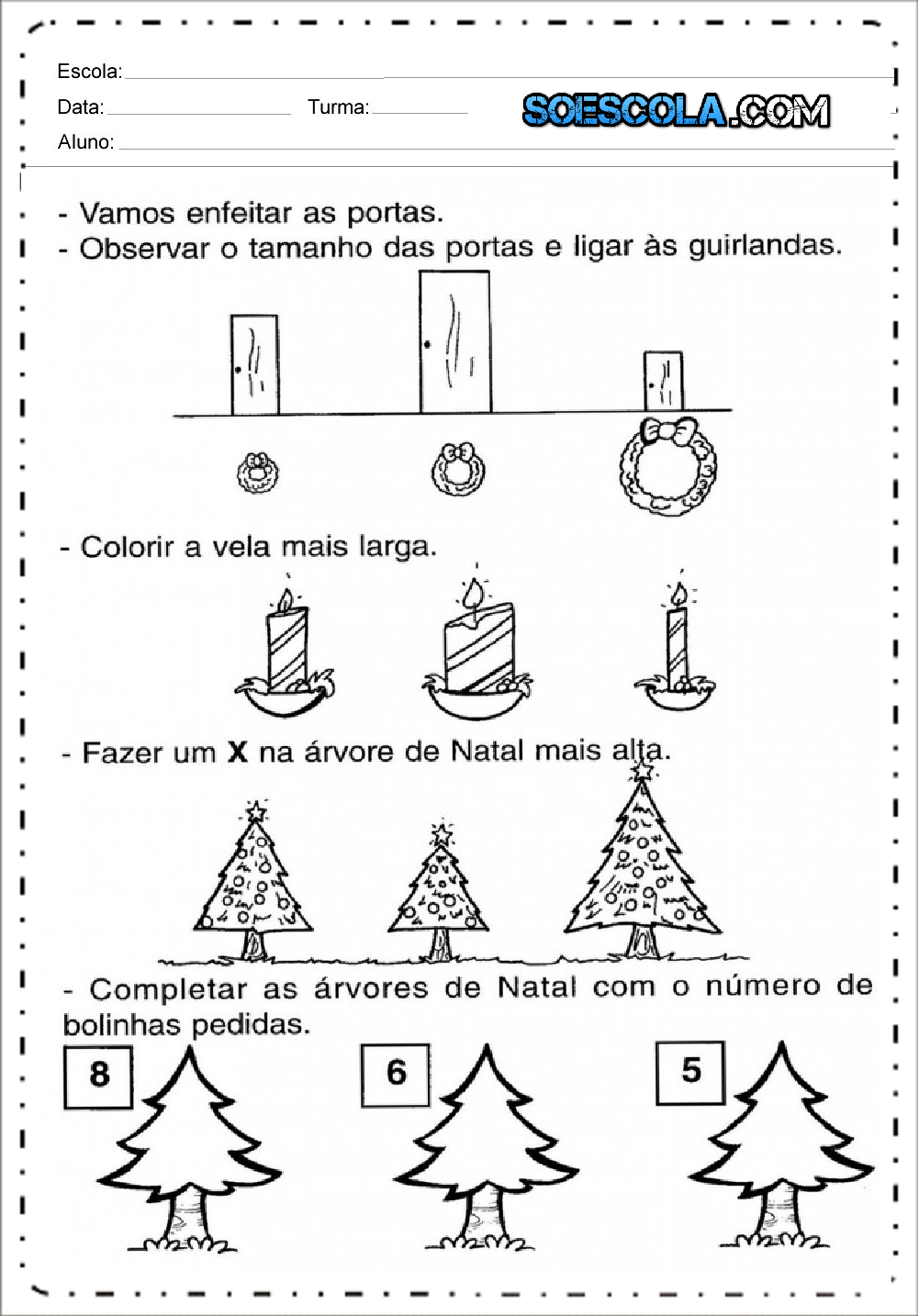 12 Atividades de Natal - Para Imprimir - Atividades Educativas do Natal