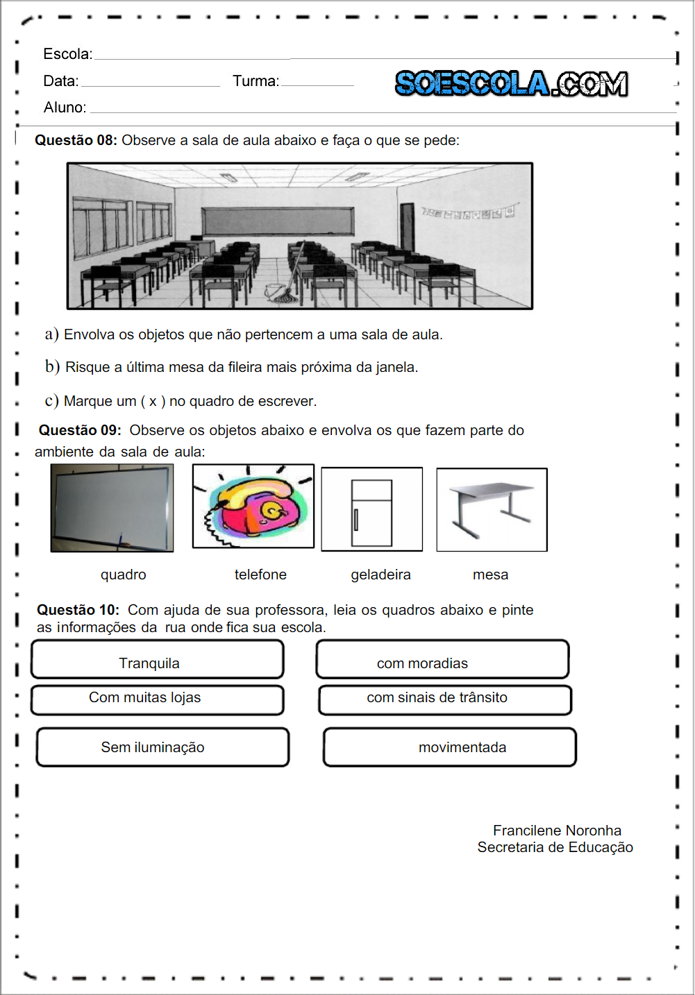 Atividades de Geografia 2 ano - Para Imprimir - Ensino Fundamental.