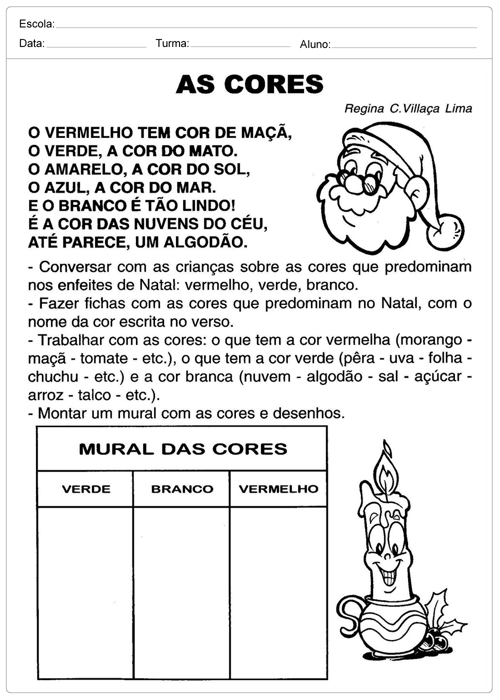 Atividades de Natal - Para imprimir - Series Iniciais.