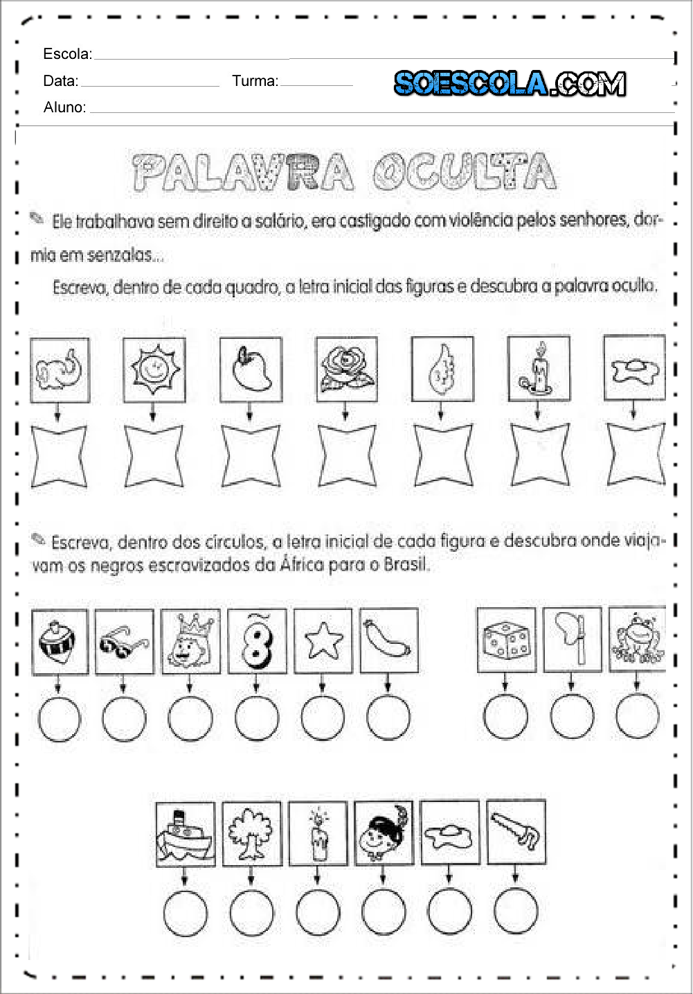 Atividades Dia da Consciência Negra - Para Imprimir - Series Iniciais.