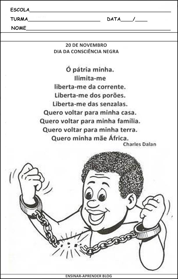 Atividades Dia da Consciência Negra - Para Imprimir - Series Iniciais.