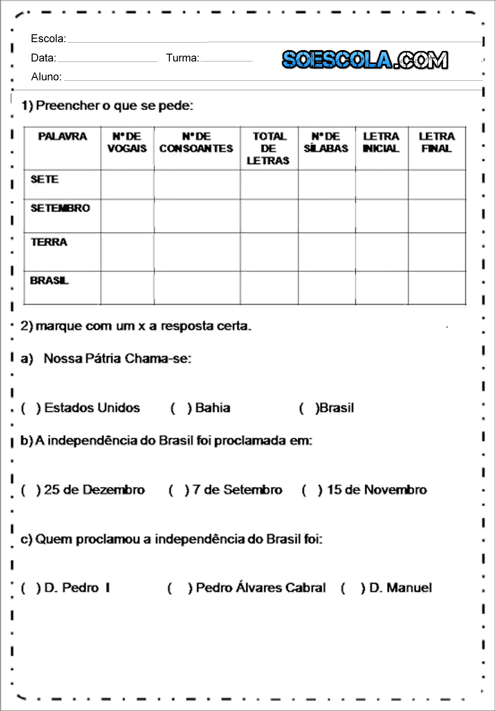 24 Atividades Proclamação da Republica - Para Imprimir - Baixe em PDF.
