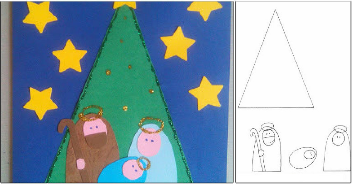 Cartão de Natal com Molde disponível para imprimir - SÓ ESCOLA