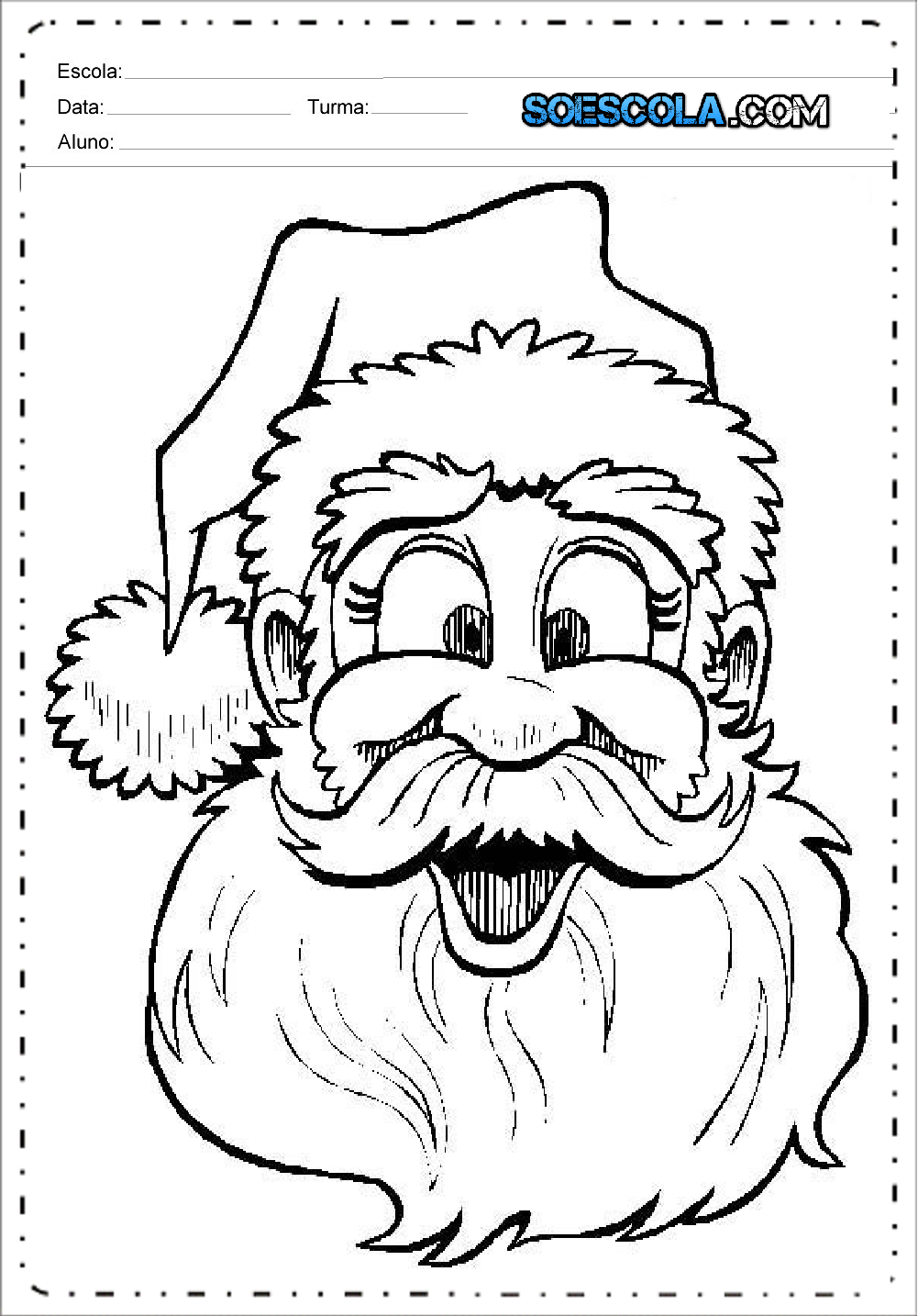 Desenhos de Papai Noel para Colorir e Imprimir - Desenhos de Natal.