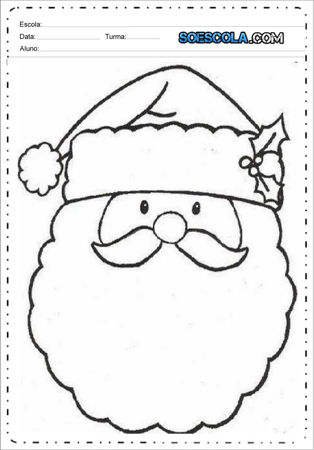 Desenhos de Papai Noel para Colorir e Imprimir - Desenhos de Natal.