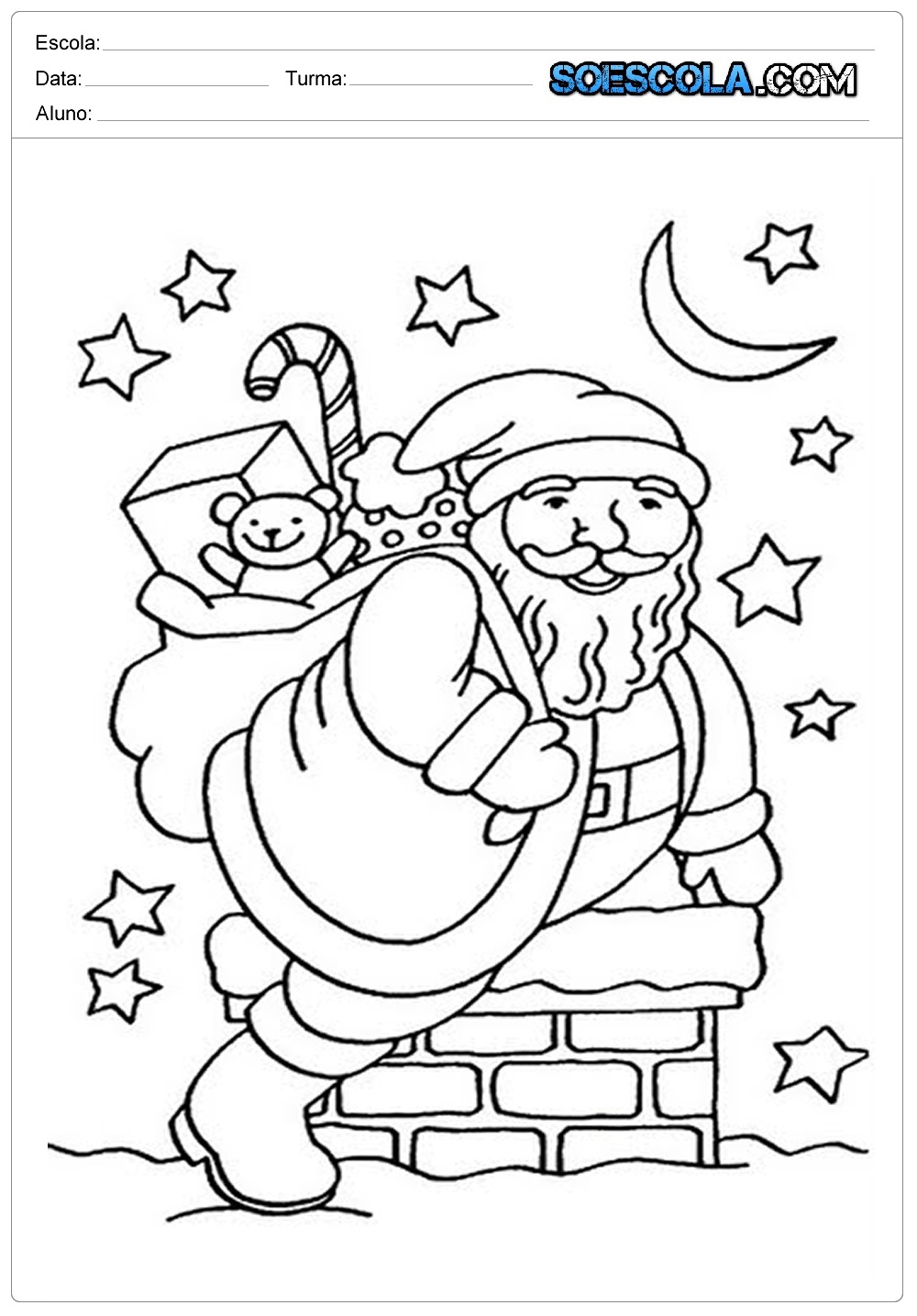 Imagens de Natal para imprimir e pintar  Páginas para colorir natal, Papai  noel para colorir, Desenho de papai noel para colorir