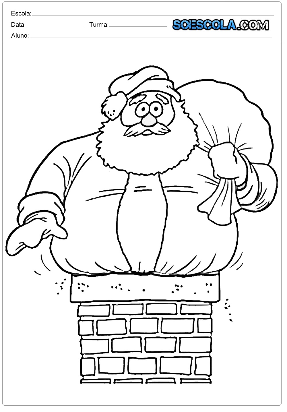 Desenho de Pai Natal a saudar para Colorir - Colorir.com