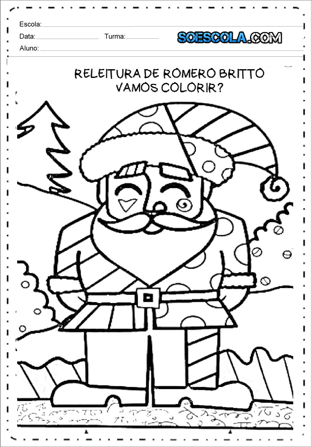 Atividade de Natal para colorir  Desenhos para colorir natal, Desenho de  natal, Monica para colorir