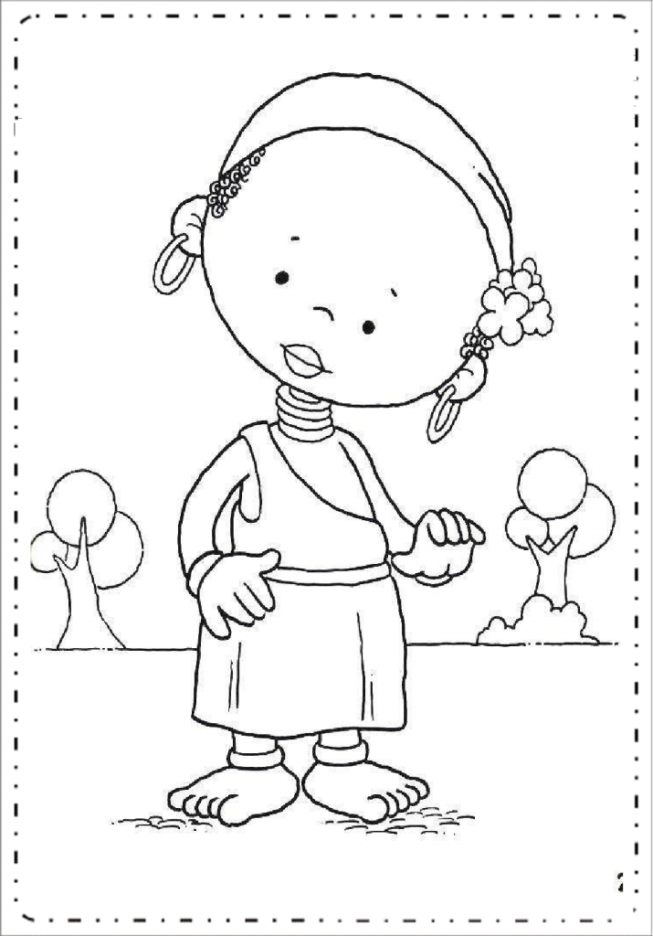 Desenhos para colorir com temas africanos - SÓ ESCOLA