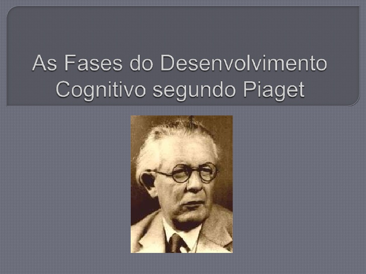 As fases do desenvolvimento cognitivo segundo Piaget