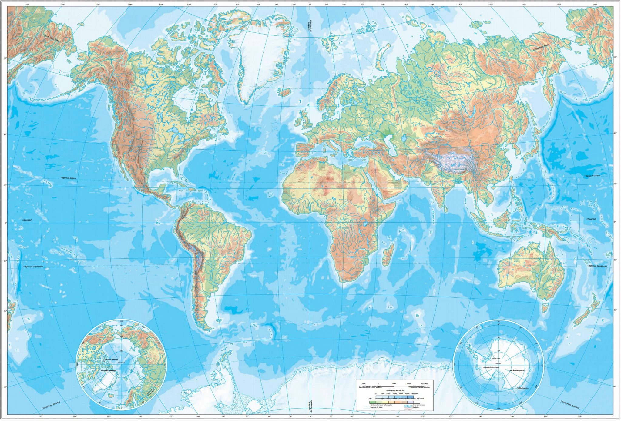 Mapa Múndi: físico, geológico, mundial, terrestre, topográfico e antigo.