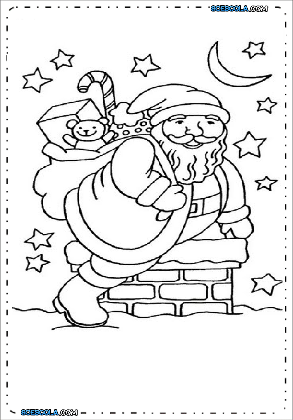 Papai Noel para colorir e imprimir - Desenhos para pintar