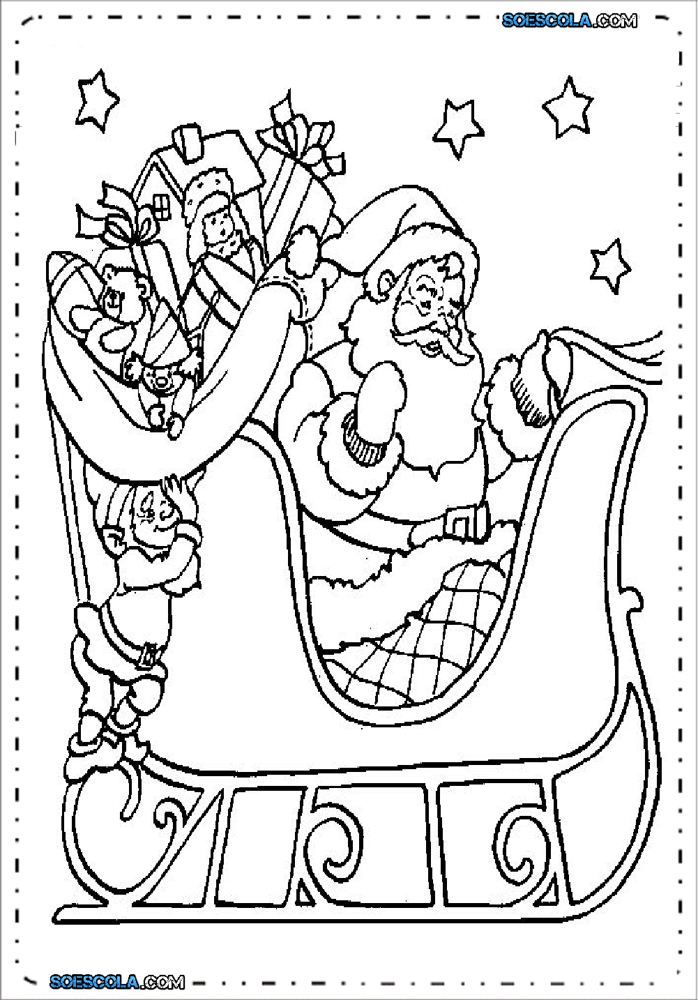 Papai Noel para colorir e imprimir - Desenhos para pintar