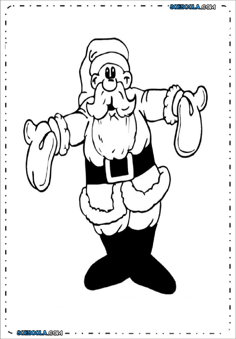 Papai Noel para colorir e imprimir - Desenhos para pintar