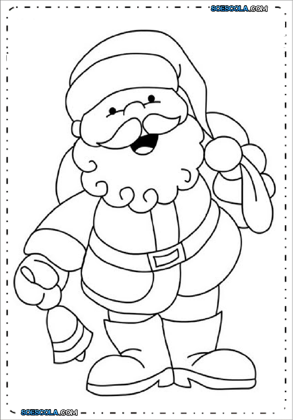 Papai Noel para colorir e imprimir - Desenhos para pintar