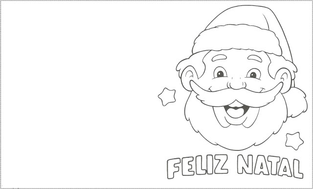 Cartões de natal para colorir e imprimir - Cartão Natalino