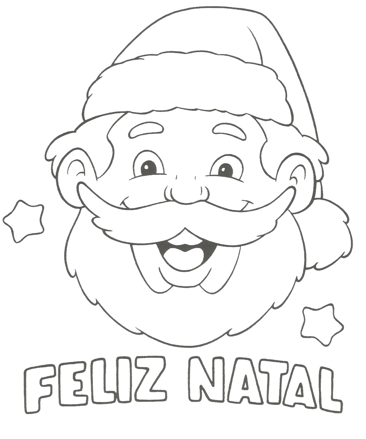 Cartões de natal para colorir e imprimir - Cartão Natalino