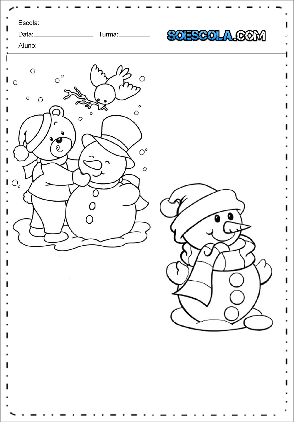 boneco de neve natal para colorir isolado para crianças 8823064 Vetor no  Vecteezy