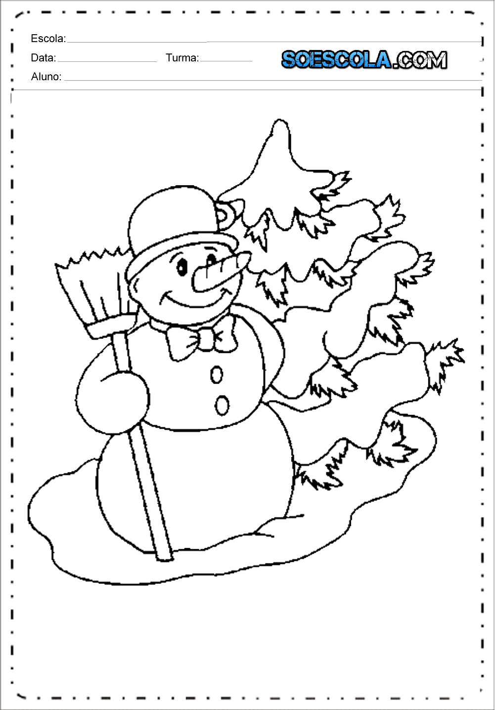desenhos-de-boneco-de-neve-de-natal-colorir (7) — SÓ ESCOLA