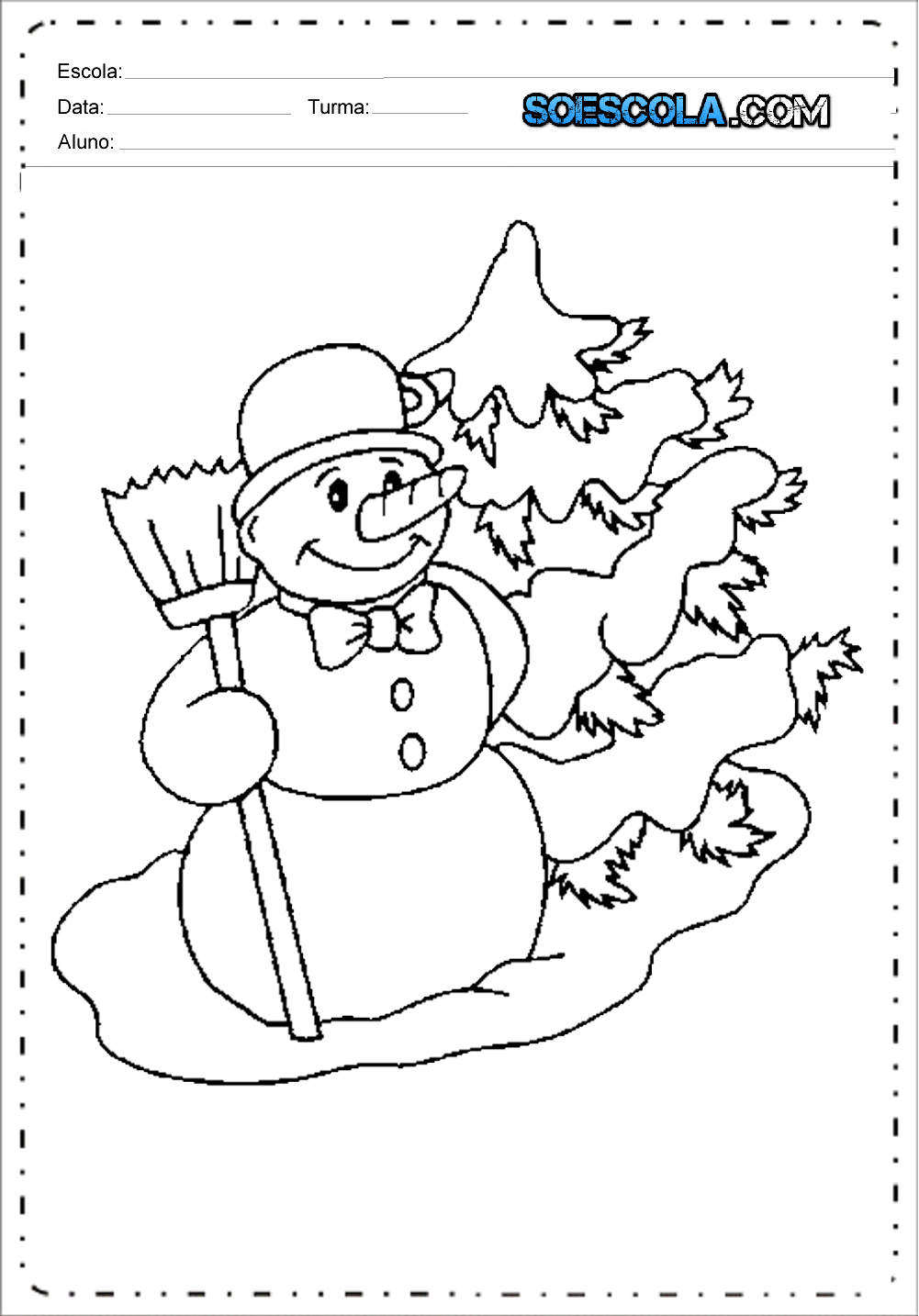 Desenhos de Boneco de Neve de Natal para colorir – Desenhos Natalinos