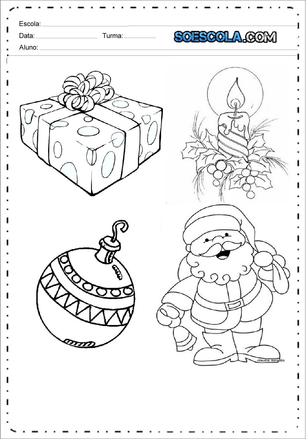 para Colorir 37 Desenhos - Natal / Imprimir A4