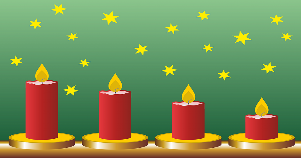 Desenhos de Velas de Natal para colorir e imprimir