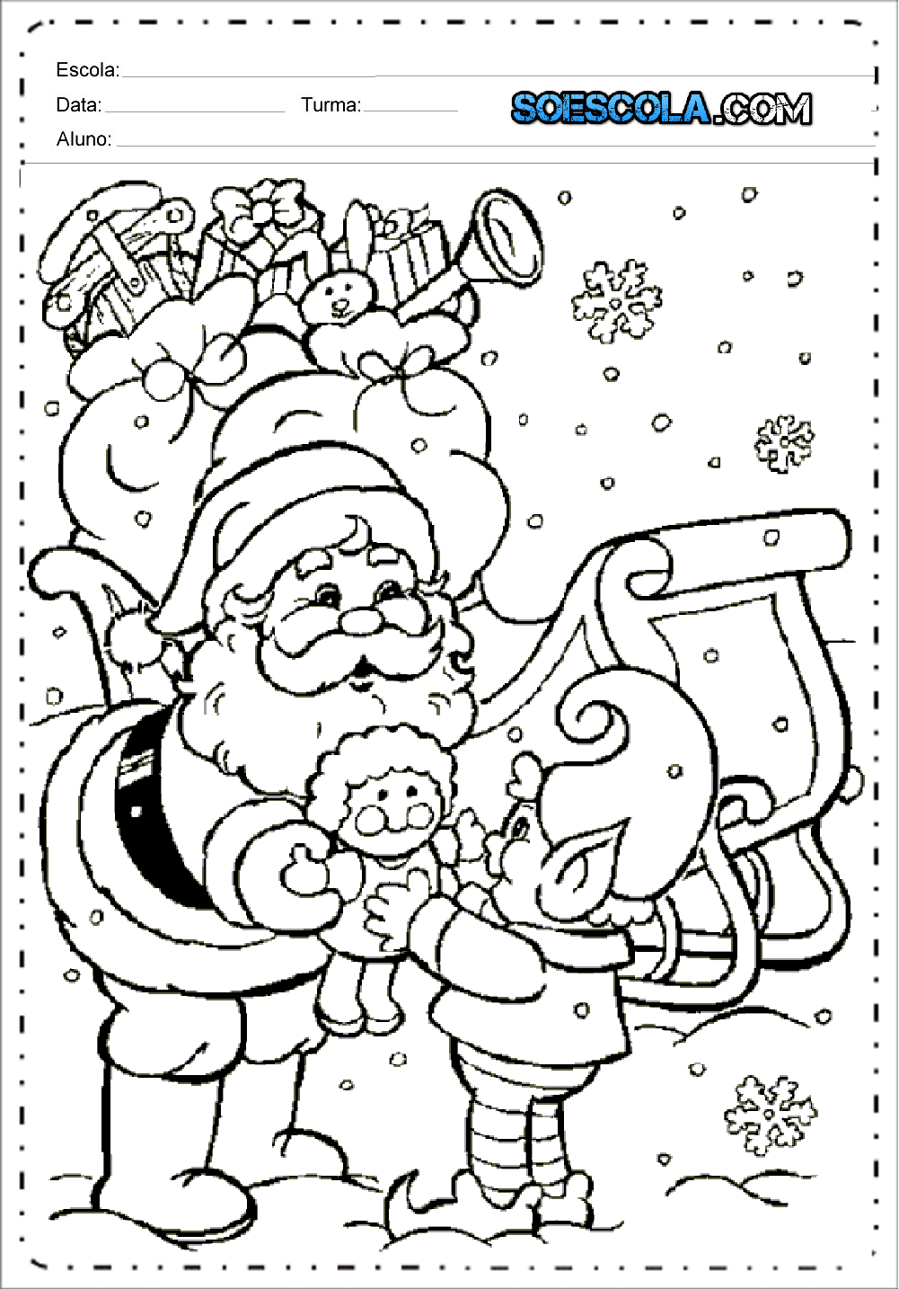 Desenhos para colorir sobre Natal - Para imprimir - Desenhos Natalinos
