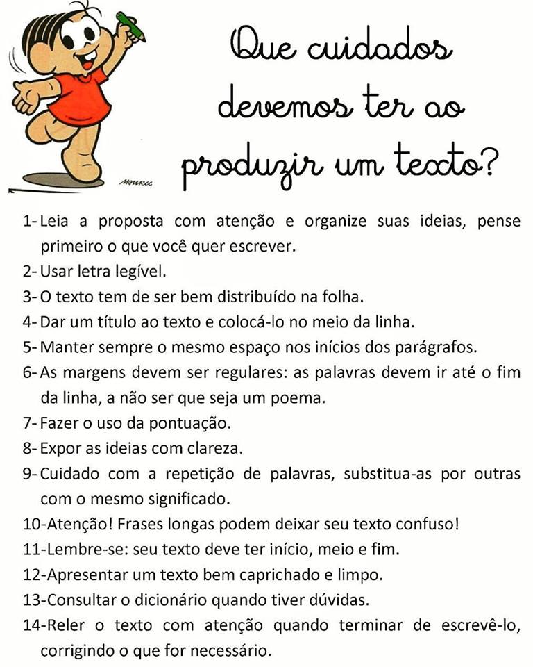 Que cuidados devemos ter ao produzir um texto? - Imprimir