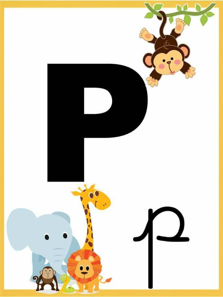 Alfabeto com Letra Bastão e Cursiva - Alfabeto Ilustrado para imprimir