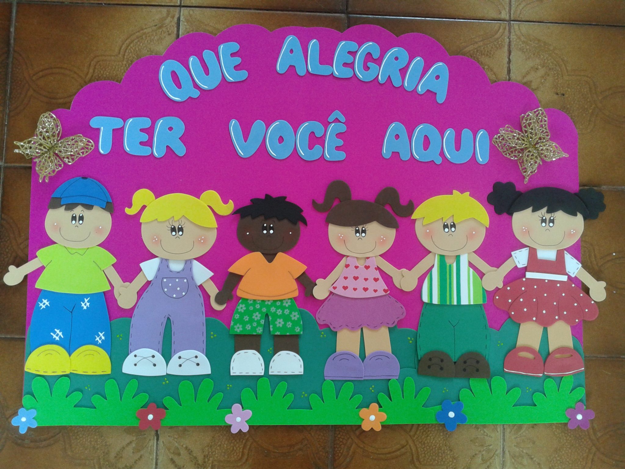 Cartaz de Boas Vindas em EVA para sala de aula - Painéis e Murais