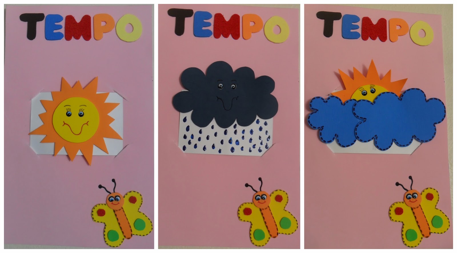 Cartazes do Tempo para Educação Infantil em EVA - Janela do tempo