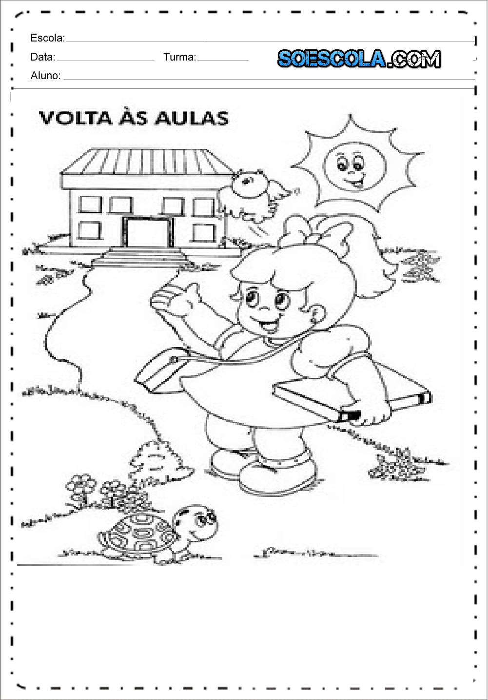 Desenhos para colorir volta às aulas - Para imprimir