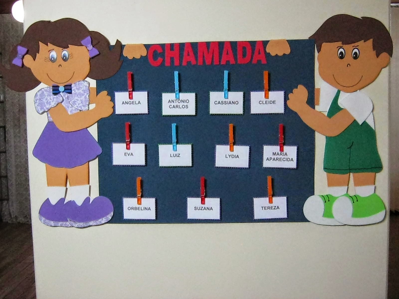 Modelo de chamadinha em EVA para Educação Infantil