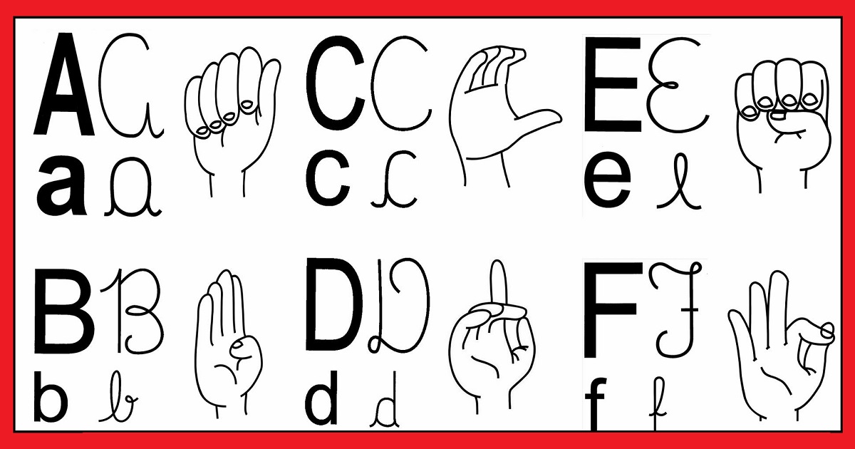 recoger desconectado regional Alfabeto em Libras com 4 tipos de letras para imprimir